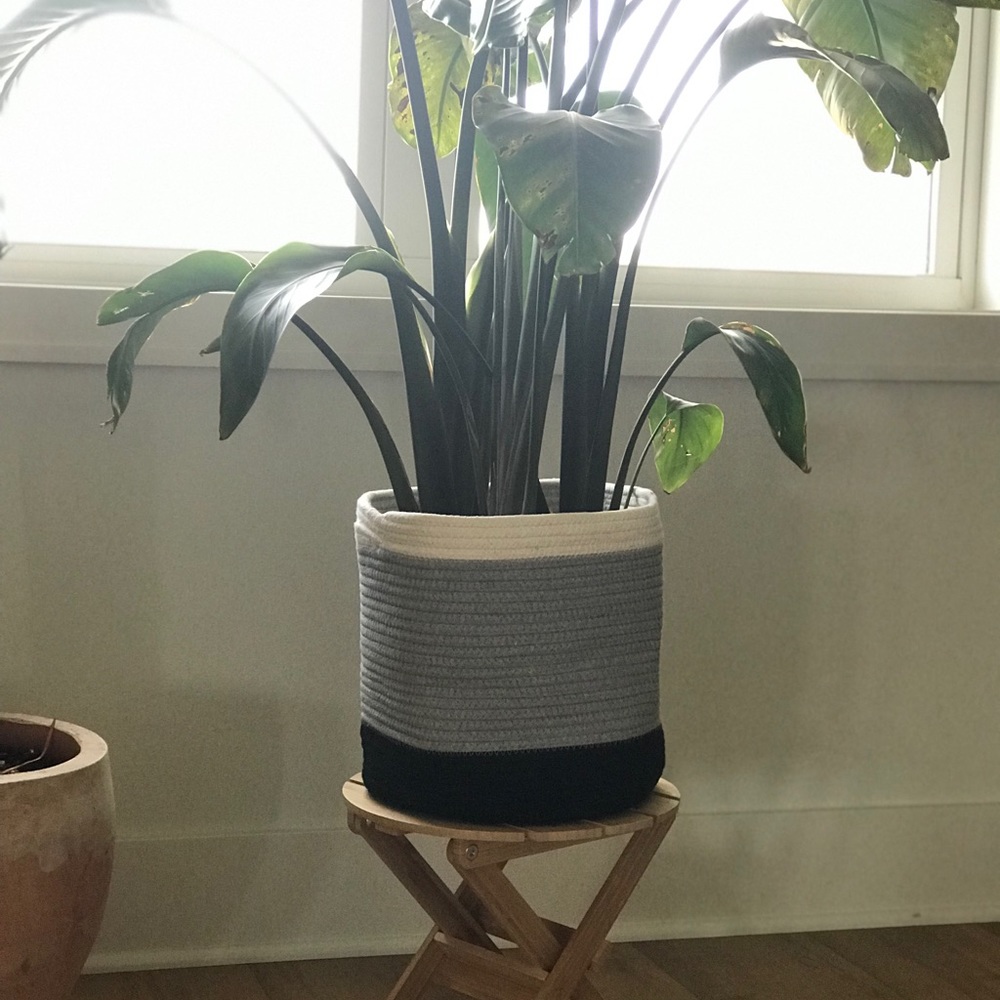 Jute Cotton Rope Planter Basket Storage vase - Picture 3 of 4